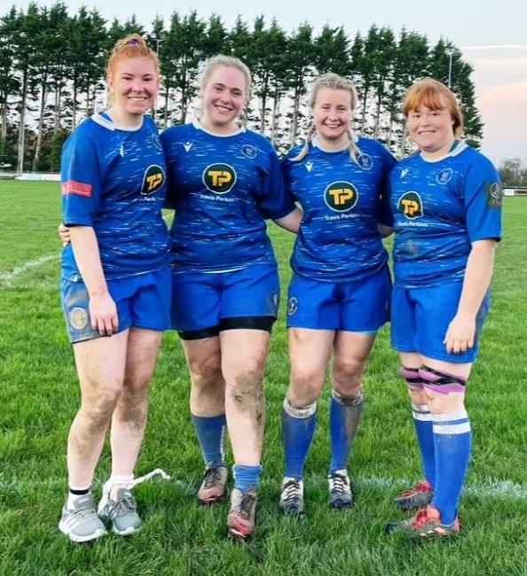 Jana with team mates Menna Pugh Jones, Emily Carrington and Emily Busch